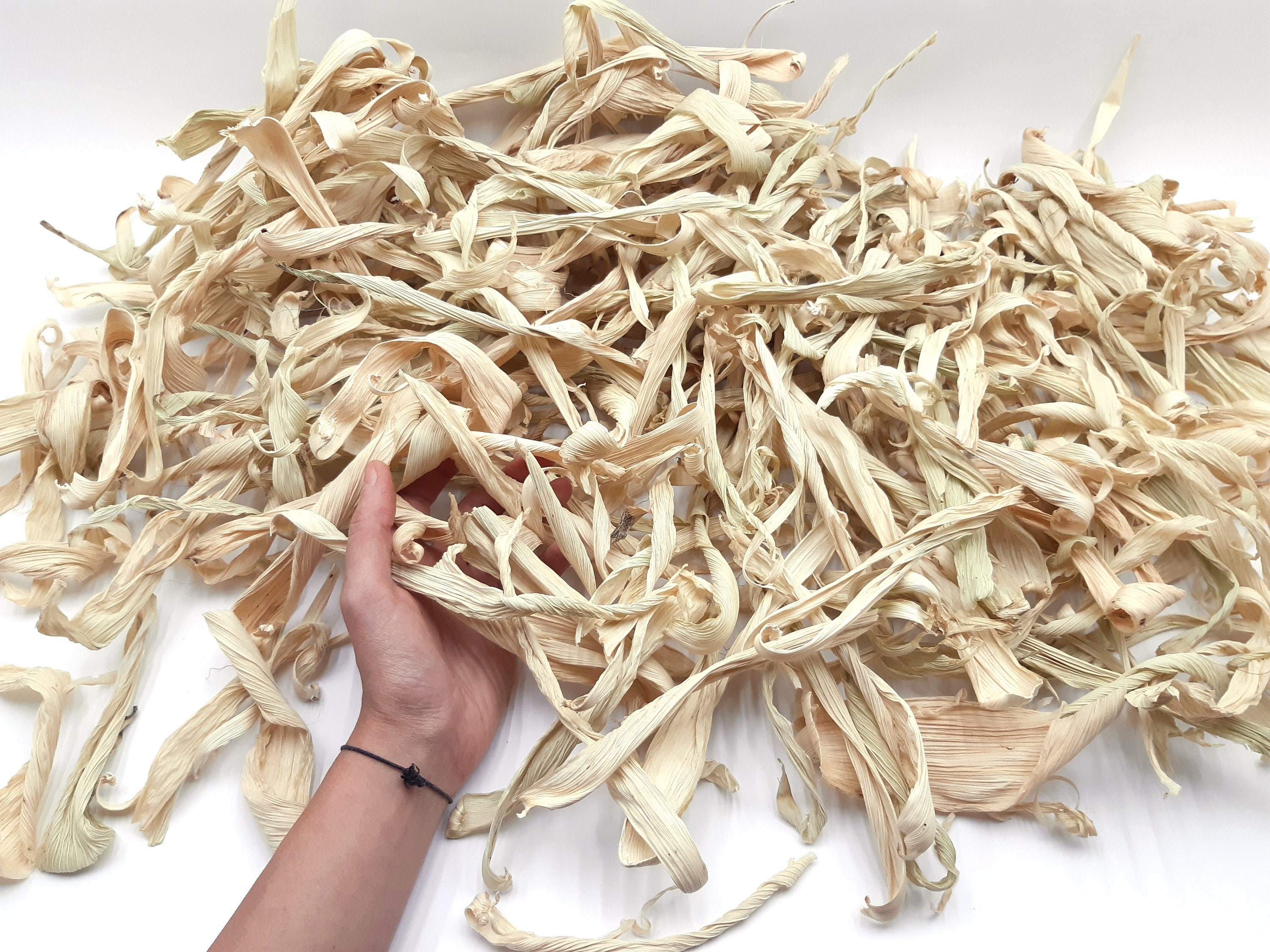 Organic Hand Cut Corn Husks for Tamales or Craft Projects. Package