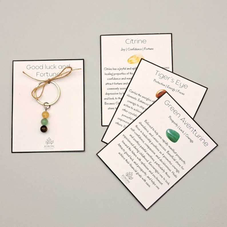 Crystal Keyring for GOOD LUCK, Good Luck Gift, Fortune Keychain ...
