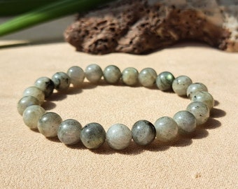 Labradorite Crystal Bracelet, Labradorite Bracelet for Women, Labradorite Bracelet Dainty, Stretch Crystal Bracelet, Beaded Bracelet for Men