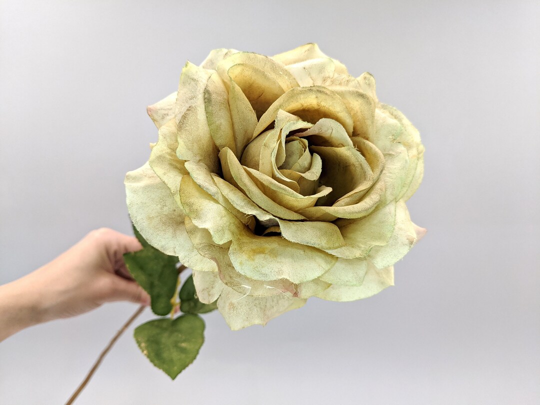 Artificial Gold Rose, Artificial Gold Flowers, Faux Rose Stem, Metallic ...