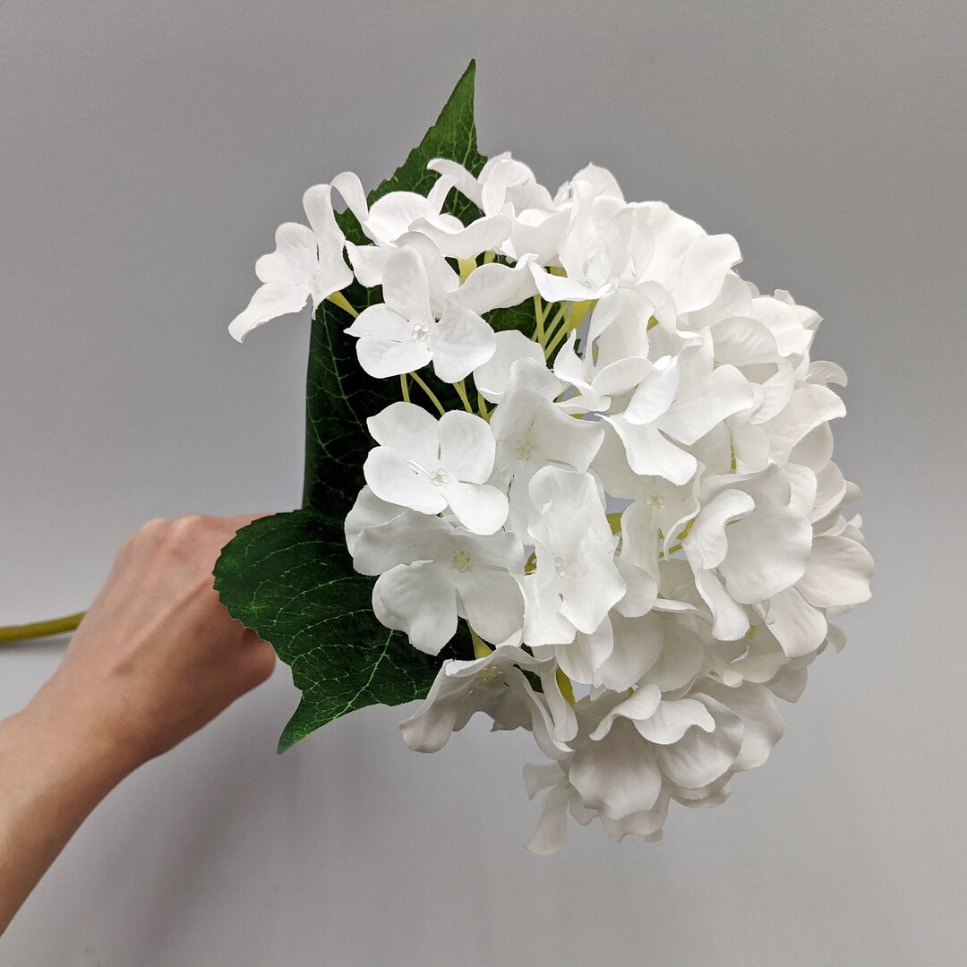 White Silk Hydrangea, White Hydrangea Plant, Artificial Hydrangea Stems ...