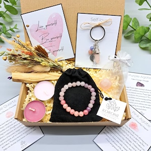 SELF-LOVE Kristall-Set, Liebeskristalle, Love Yourself Kit, Herzheilungs-Kristalle, Healing Stones Kit, Selbstliebe-Armband, Time for Yourself