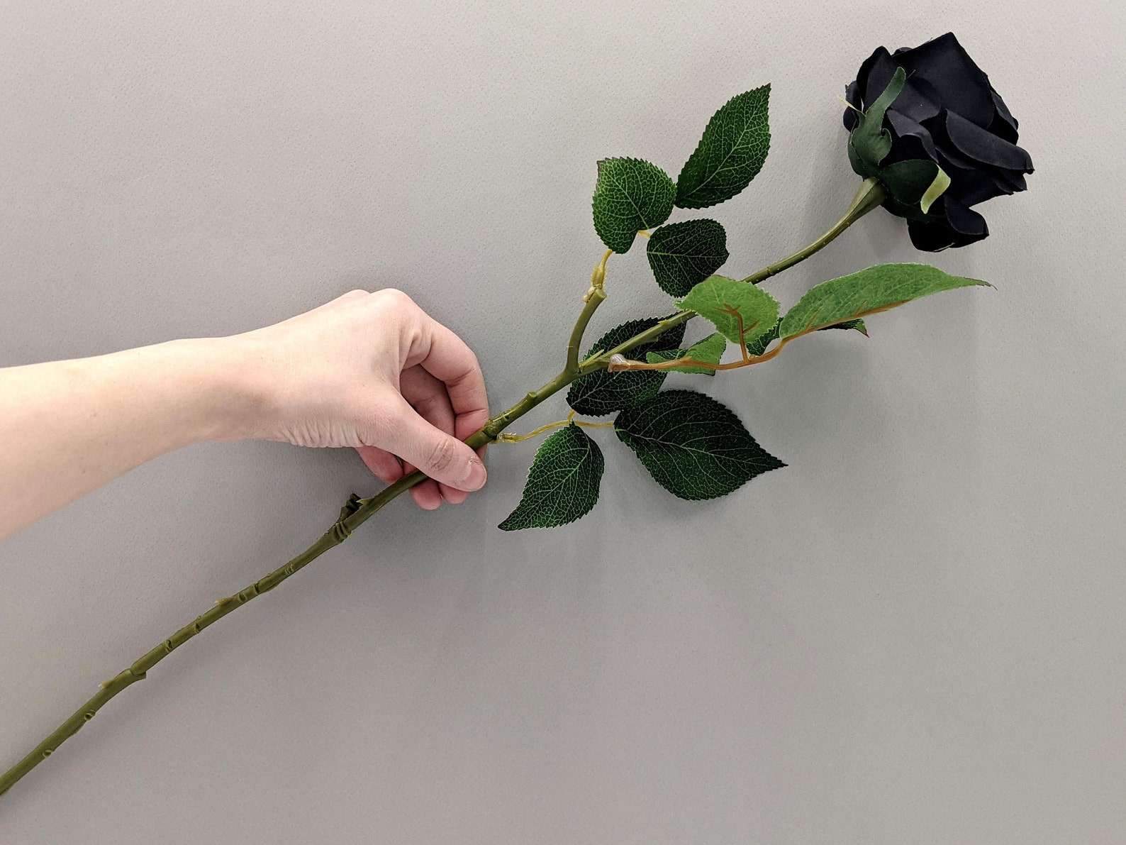 Artificial Black Rose Artificial Black Flower Black Rose Etsy