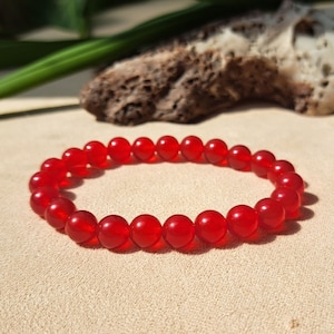 Carnelian Stretch Bracelet, Dainty Carnelian Bracelet, Carnelian Crystal Bracelet, Energy Crystal Bracelet, Carnelian Bracelet for Women 8mm