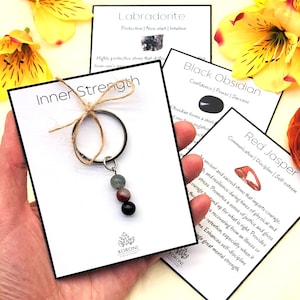 INRE STYRKA Gåva, Kristallgåva för stöd, Orostenar Gåva, Tänker på dig, Motiverande Gåva, Viljestyrkekristaller, Gåva