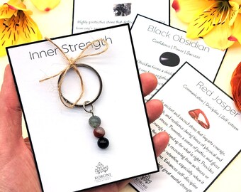INNER STRENGTH Gift, Crystal Gift for Support, Worry Stones Gift, Thinking of You, Motivational Gift, Willpower Crystals, Gi