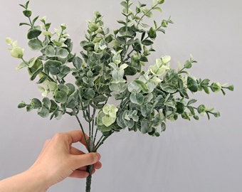 Fake Eucalyptus Branch, Artificial Eucalyptus Bush, Green Eucalyptus, Artificial Greenery Branch, Eucalyptus Leaves, Everlasting Greenery