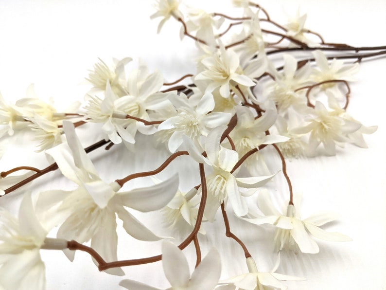 Artificial Jasmine Flowers Artificial Flowers on Stem Faux Etsy