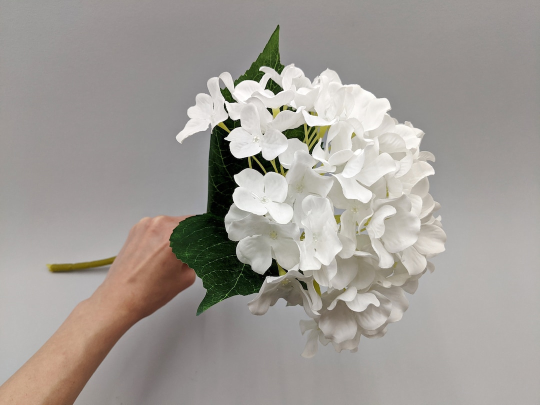White Silk Hydrangea White Hydrangea Plant Artificial Etsy