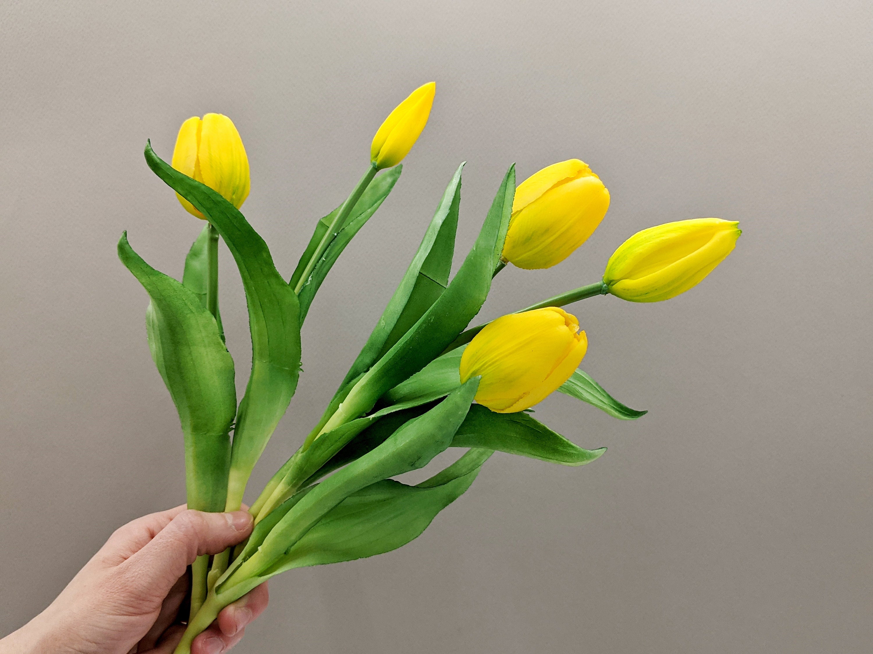 Artificial Tulip Flowers Fake Tulips Bouquet Real Touch For Decor