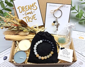 May All Your DREAMS COME TRUE Gift, Graduation Gift, New Start Gift, New Job Gift, Wish Gift Box, Gift for Adventures, Wish Crystal Bracelet