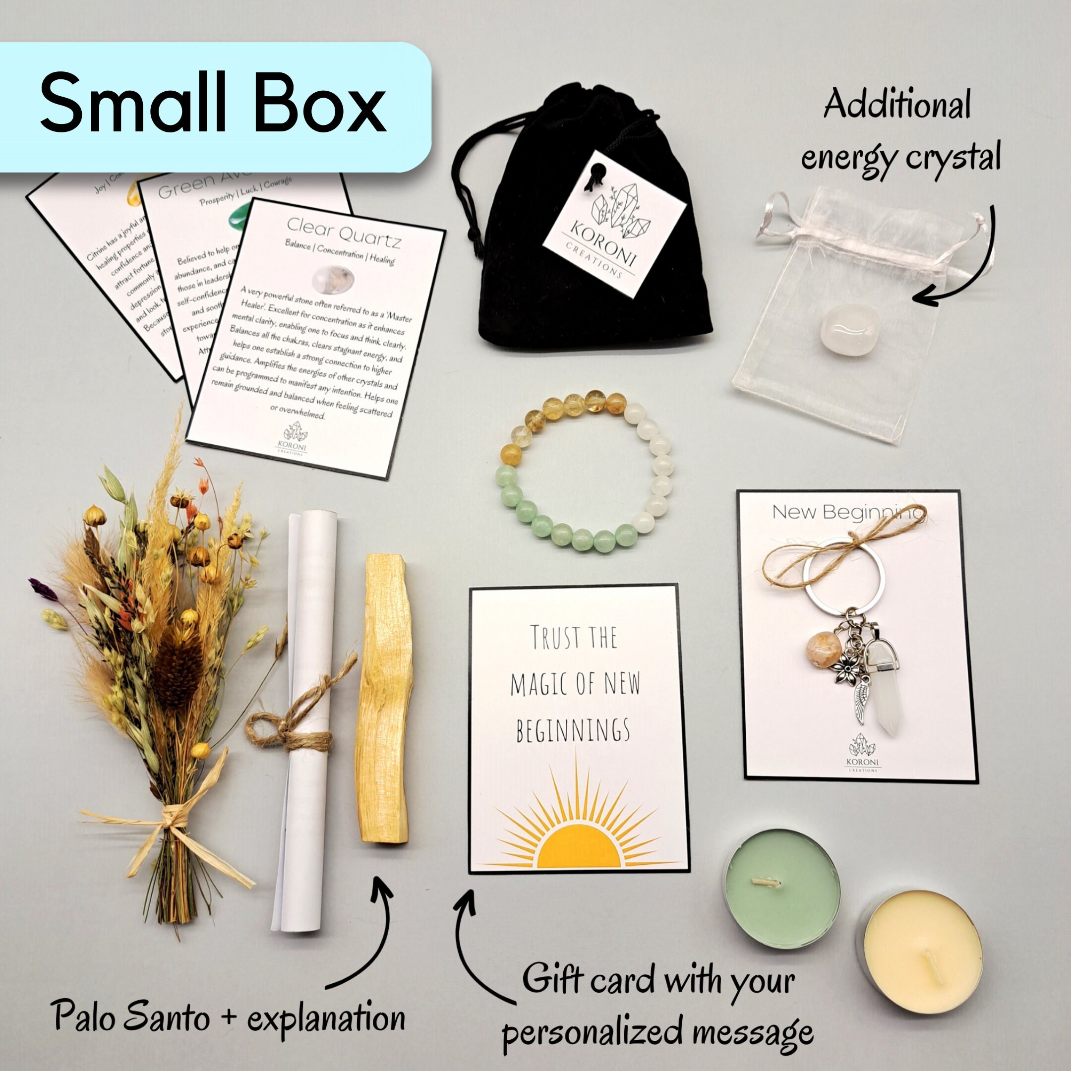 Crystal Keychain For Women - Healing Stones Anxiety Relief Travel Gift