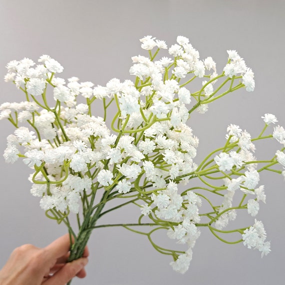 3 Stems Artificial Baby Breath, Faux Baby Breath, White Baby Breath, Real  Touch Floral Stems, White Artificial Flowers, Faux Wedding Flowers 