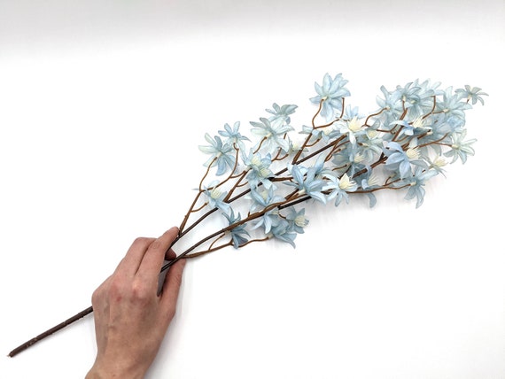 Jazmín azul seda flores azul cielo tallos artificiales de - Etsy España