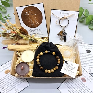 GEMINI Zodiac Crystal Set, Gemini Zodiac Birthstones, Crystal Kit for Gemini, Astrology Gift, Healing Crystals Set, Birthday Gift for Gemini