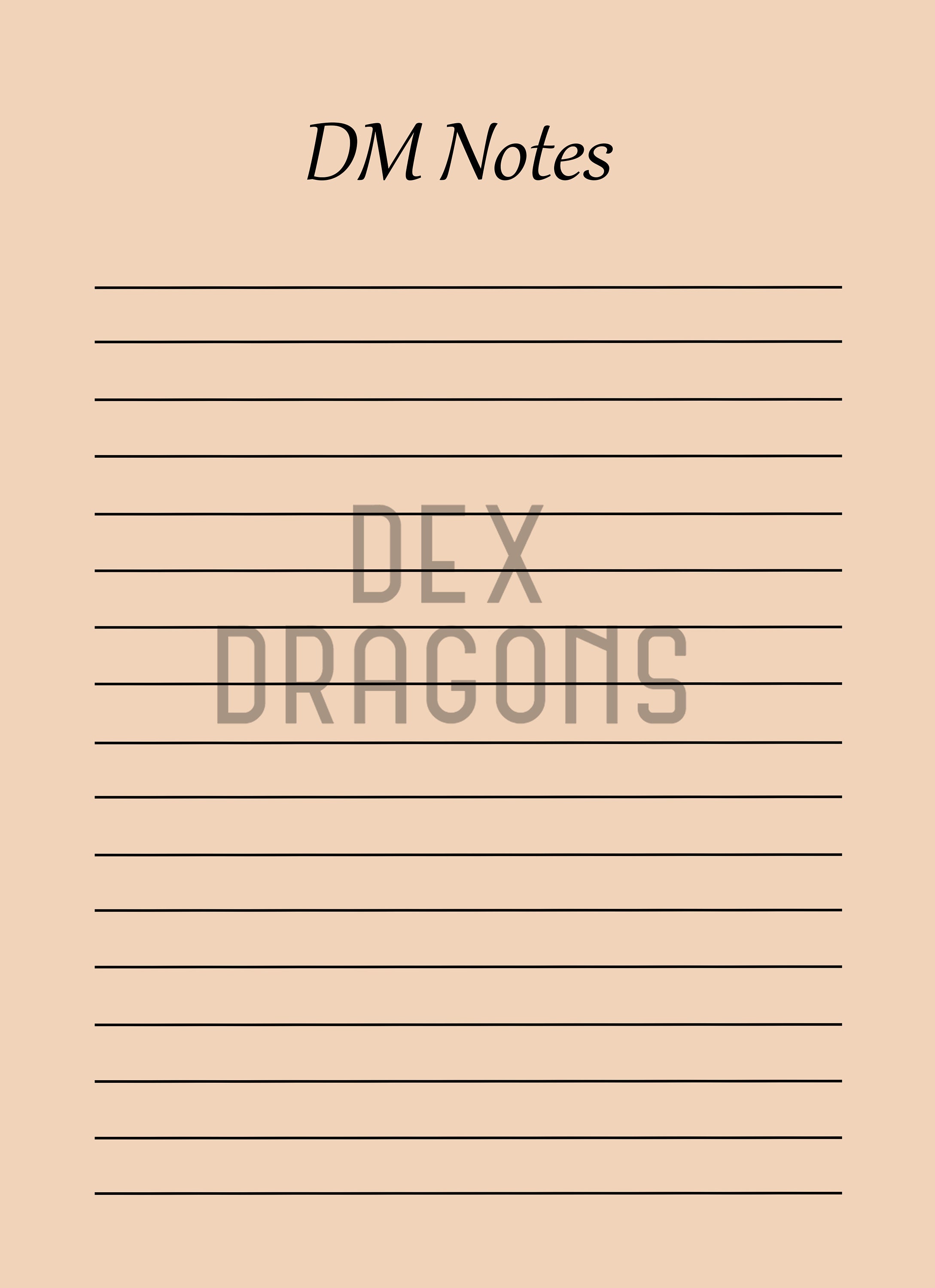 Dm Notes Template Dm Notes Template