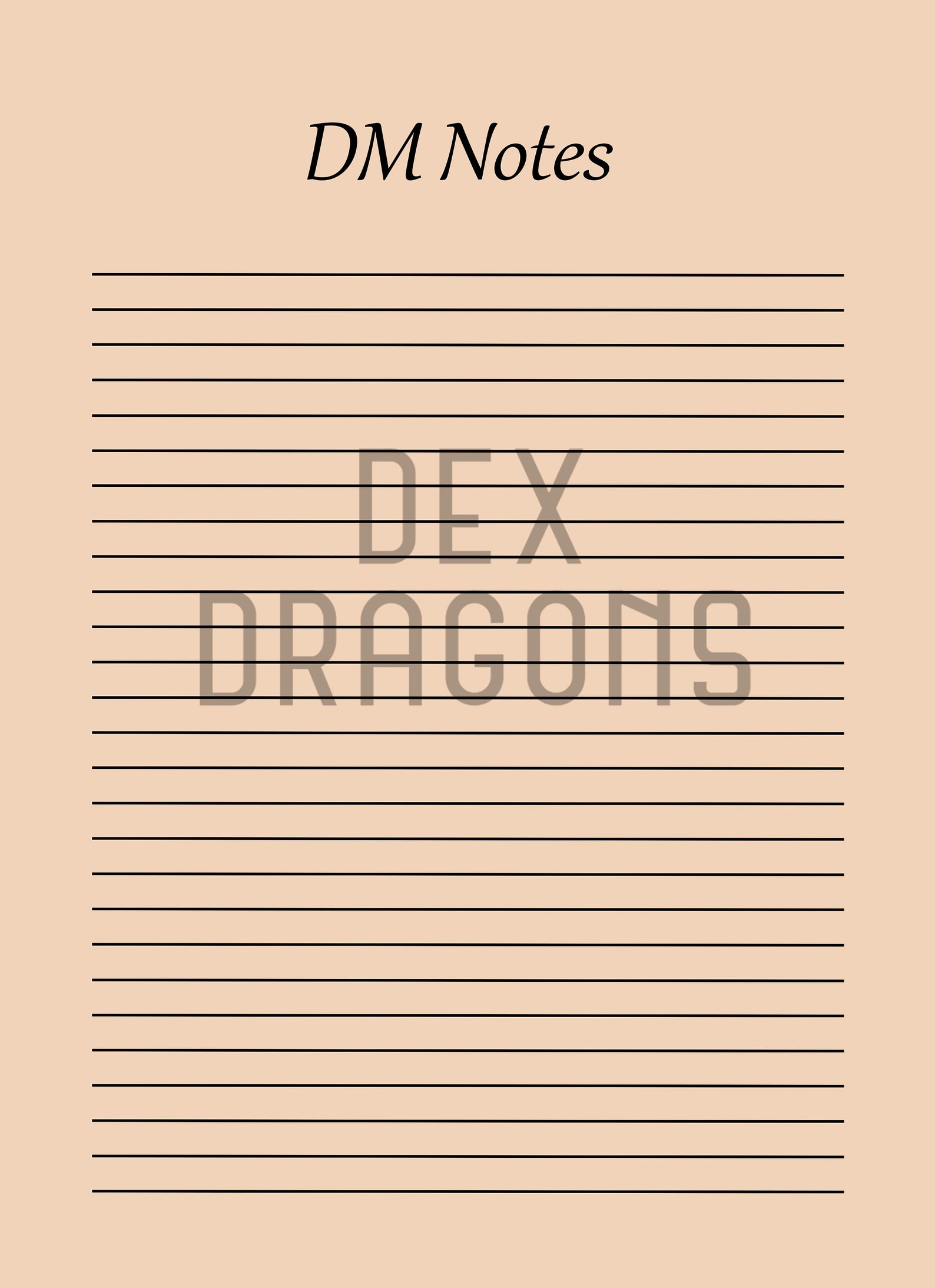 Dm Notes Template Dm Notes Template