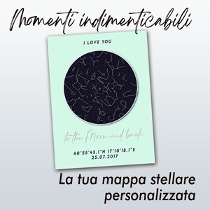 Carte des étoiles personnalisée - Rose - Ciel étoilé - Carte des étoiles - Cadeau personnalisé pour la naissance ou l’anniversaire
