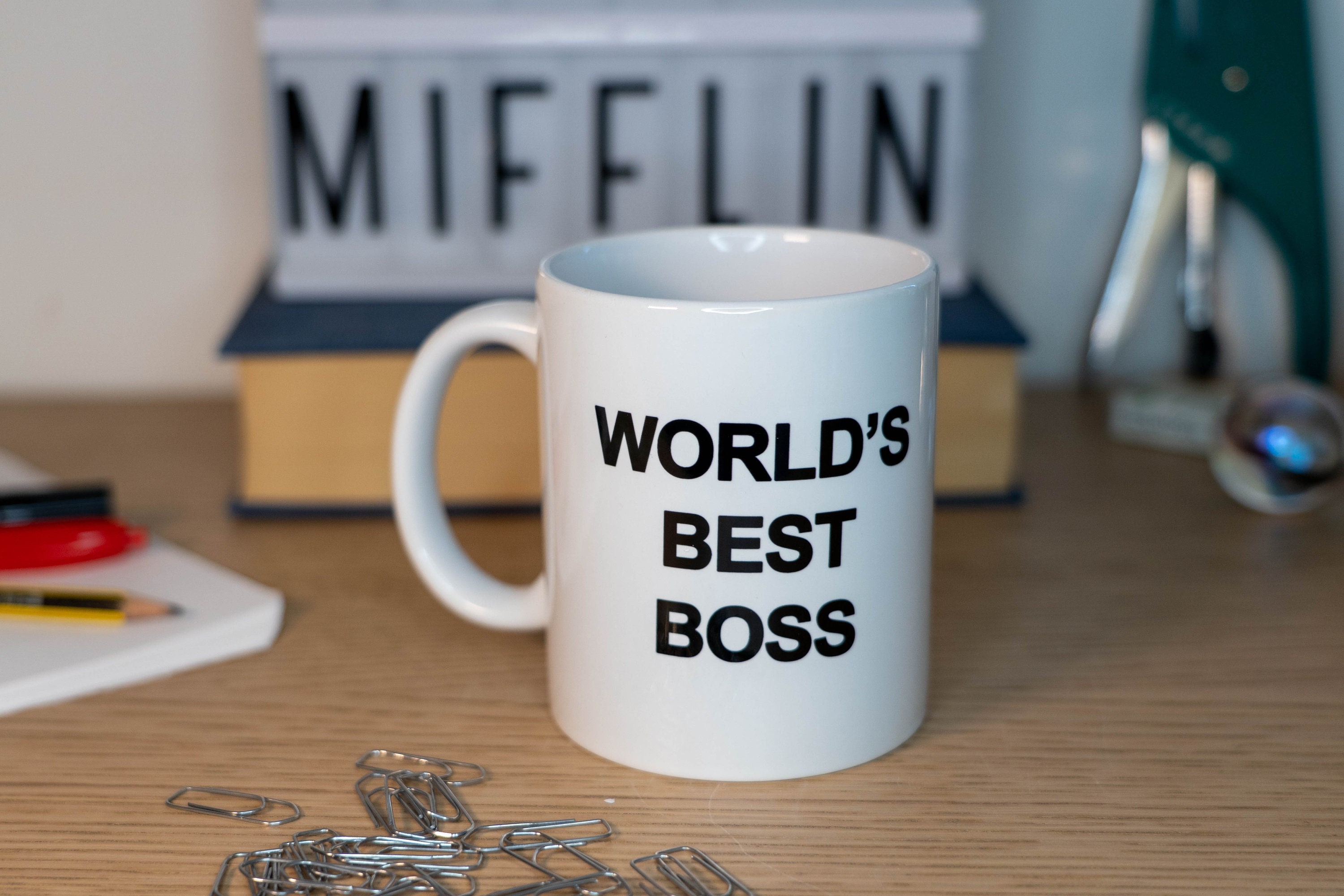 The Office-World's Best Boss Mug,Dunder Mifflin Ceramic Mug-11 oz