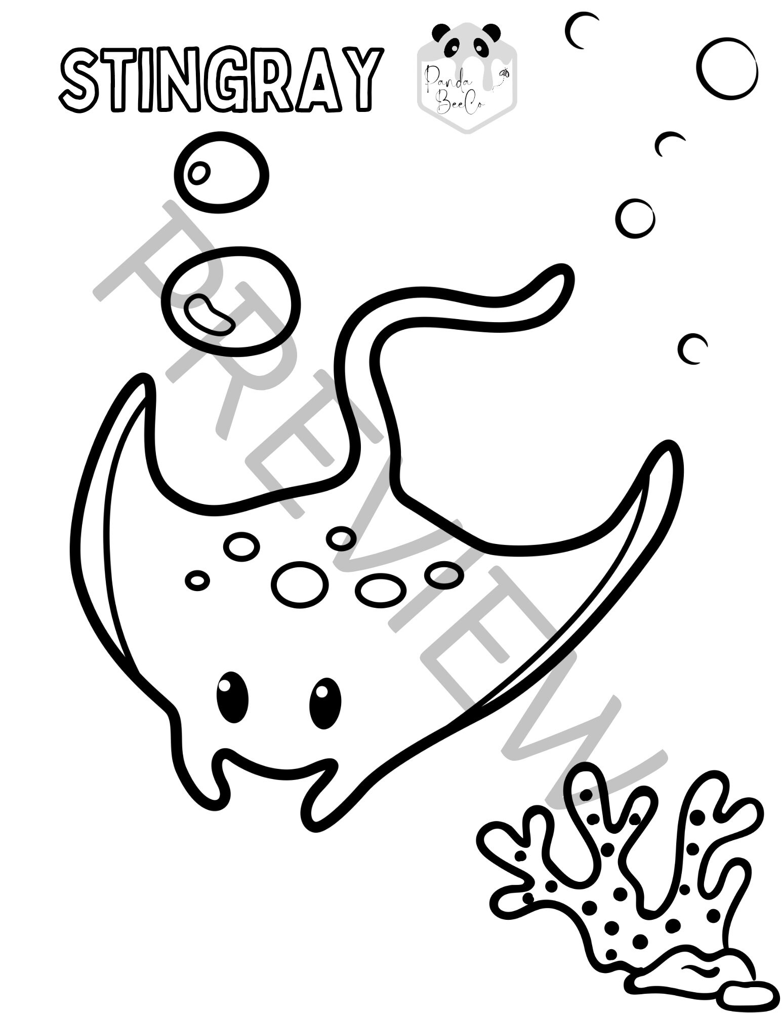 Sealife Coloring Book Pages Ocean Creature Coloring Book Fish