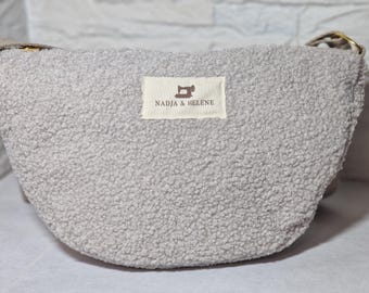 Bolso de osito de peluche, bolso de piel de osito de peluche, bolso de hombro de osito de peluche, bolso de osito de peluche de piedra, bolso esponjoso, bolso de felpa, bolso de peluche, regalo