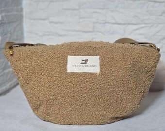 Bolso de osito de peluche, bolso de piel de osito de peluche, bolso de hombro de osito de peluche, bolso de osito de peluche camello, bolso esponjoso, bolso de felpa, bolso de peluche, regalo