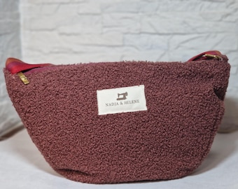 Bolso de osito de peluche, bolso de piel de osito de peluche, bolso de hombro de osito de peluche, bolso de osito de peluche burdeos, bolso esponjoso, bolso de felpa, bolso de peluche, regalo