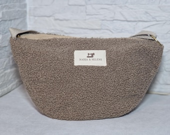 Bolso de osito de peluche, bolso de piel de osito de peluche, bolso de hombro de osito de peluche, bolso de osito de peluche color topo, bolso esponjoso, bolso de felpa, bolso de peluche, regalo