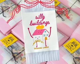 Silly Buildings Trading Cards Mini Prints Pack