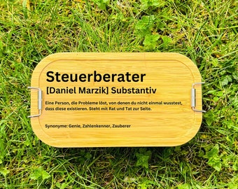 Geschenk Steuerberater, Brotdose Steuerberater, Steuerberater, Definition Steuerberater, Brotdose personalisiert, Brotdose, Geschenkidee