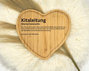 Herzbrett Kitaleitung, Schneidebrett Kitaleitung, Geschenk Kitaleitung, Holzbrett Kitaleitung, Definition Kitaleitung, Küchenbrett