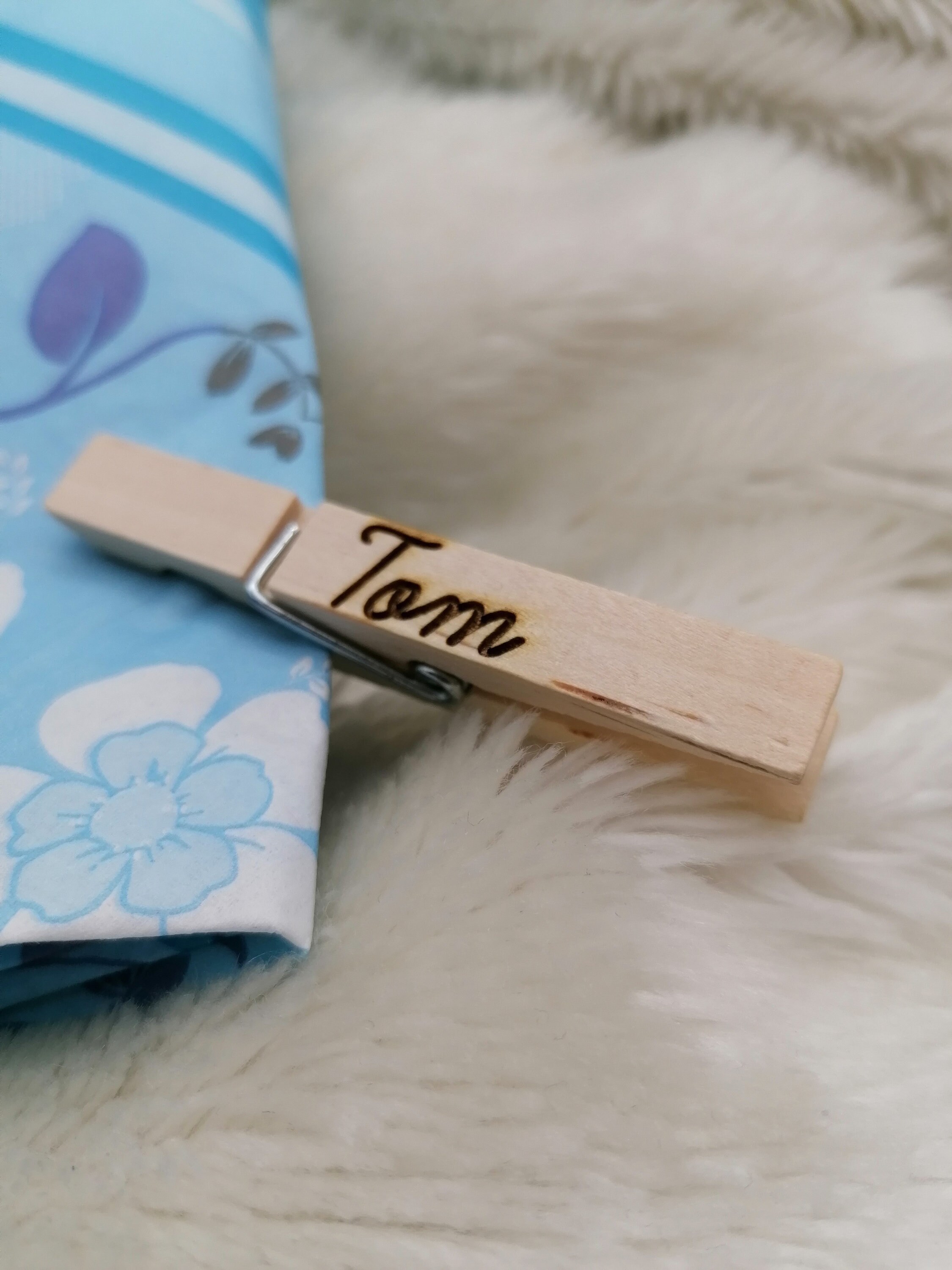 Wooden Name Tags Wooden Names Personalized on Clothespins Etsy