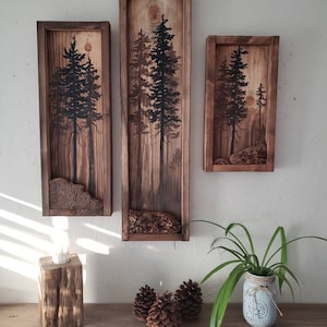 Houten muurkunst, kustmuurdecoratie, originele muurkunst, handgemaakte muurdecoratie, geschilderd op hout van Vancouver Island (op maat gemaakt op bestelling).