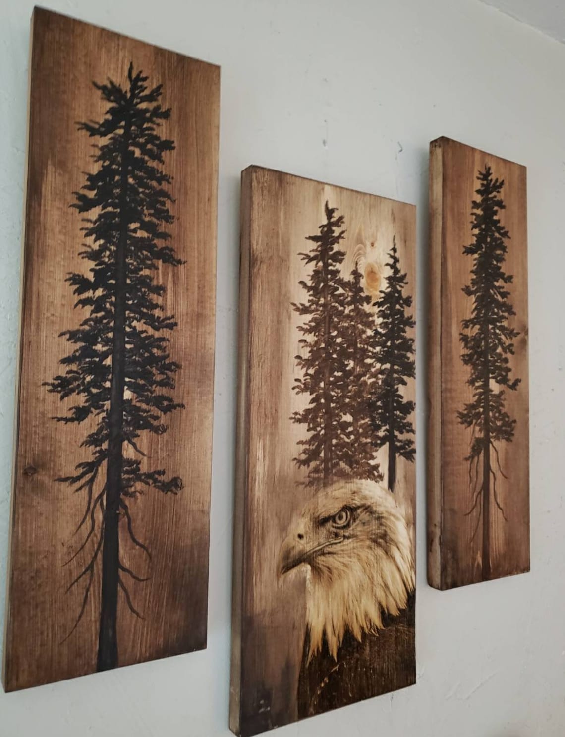 Handmade Original Eagle Wood Wall Art Decor Handmade on Etsy Canada