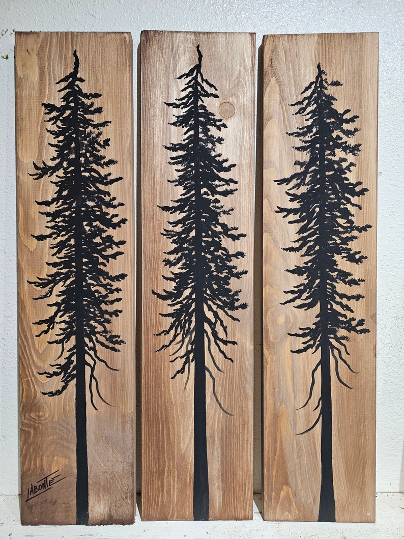 Sitka Wood Sign Handmade Sitka Tree Wood Wall Art, Set of 3 - Etsy