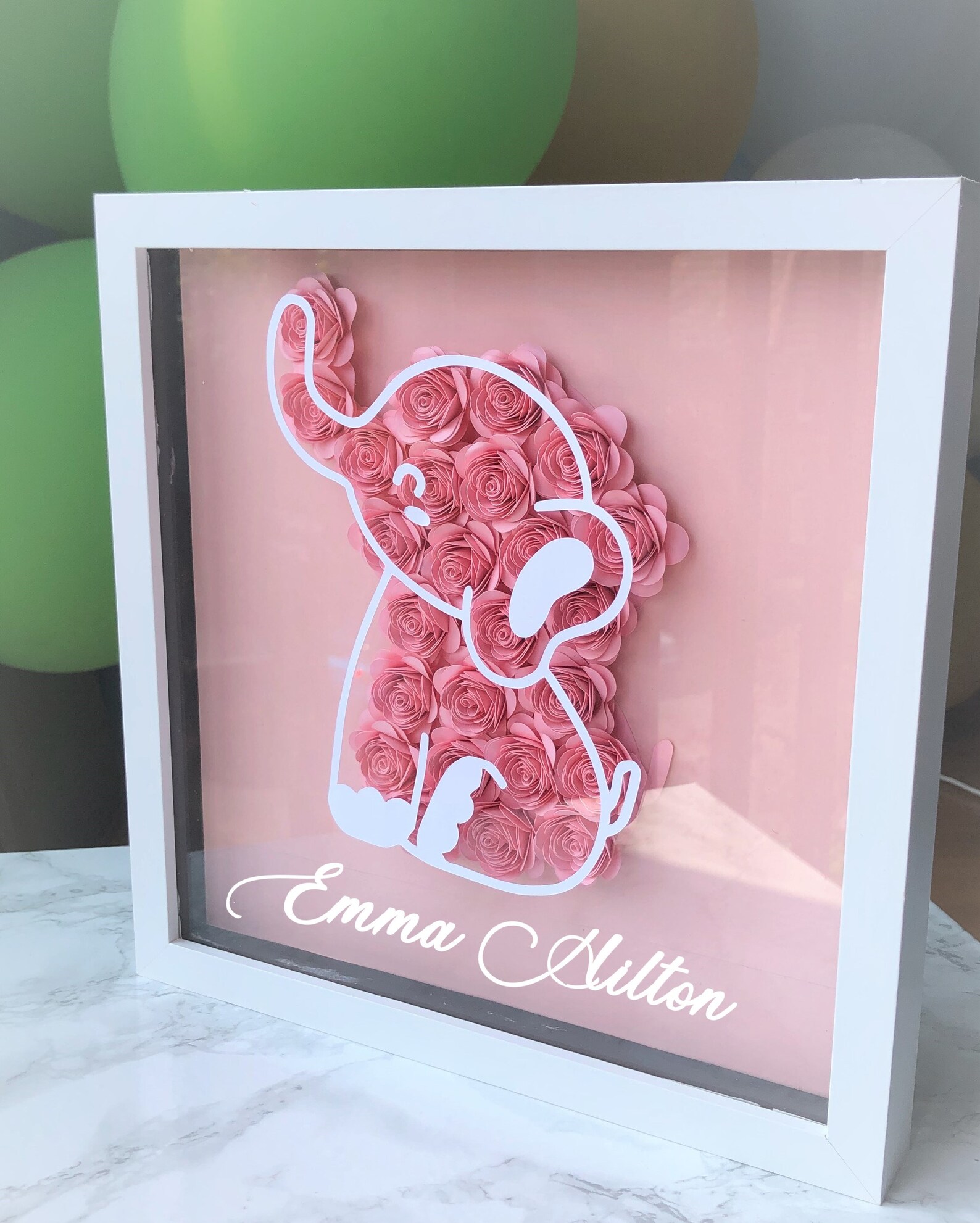 Baby Birth Announcement Shadow box personalized baby gift Etsy