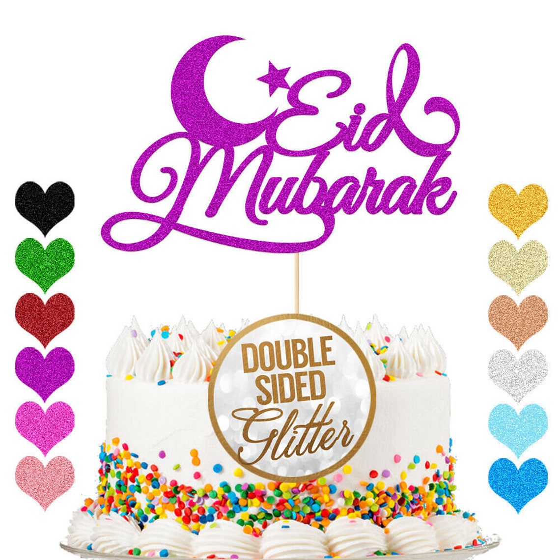 Eid cake topper Eid Mubarak Islamic Calligraphy Eid Etsy