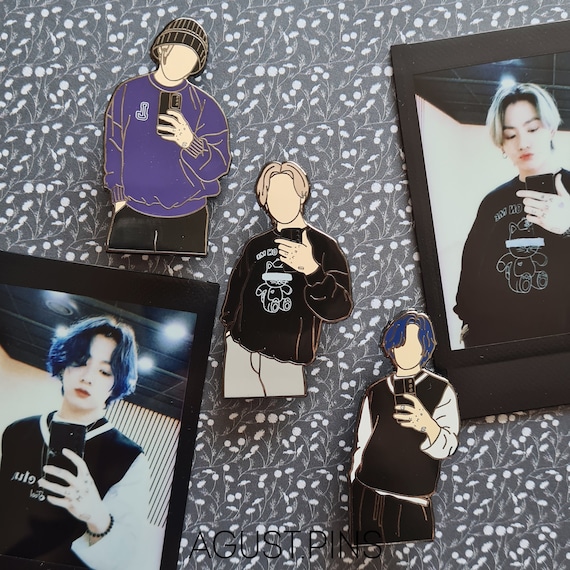 PREORDER Selfie Jks BTS Jungkook Enamel Pin Etsy