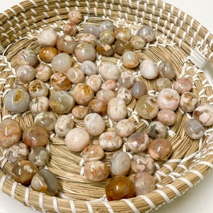 Flower Agate Tumble, Natural, Crystal Tumbles, Unique, Bulk, Bundle Crystals