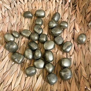 Clearance! 3 Pyrite Tumbles, Natural, Crystal Tumbles