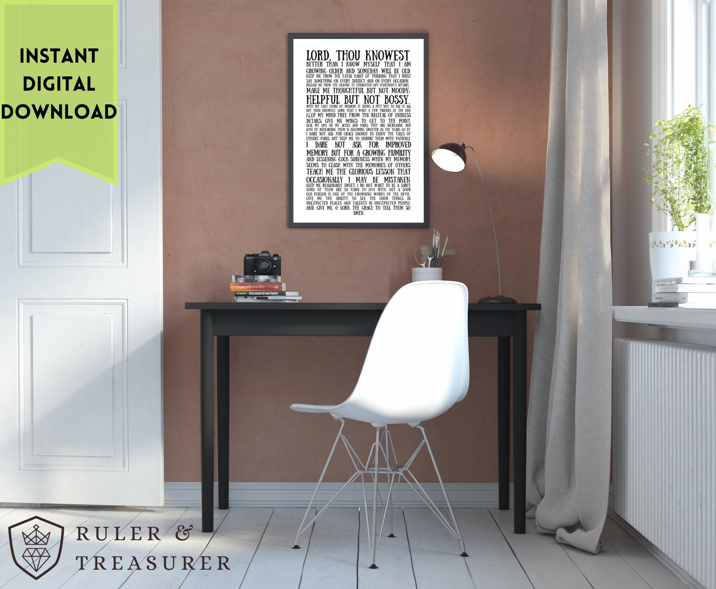 17th Century Nuns Prayer Christian Wall Art Print - Etsy