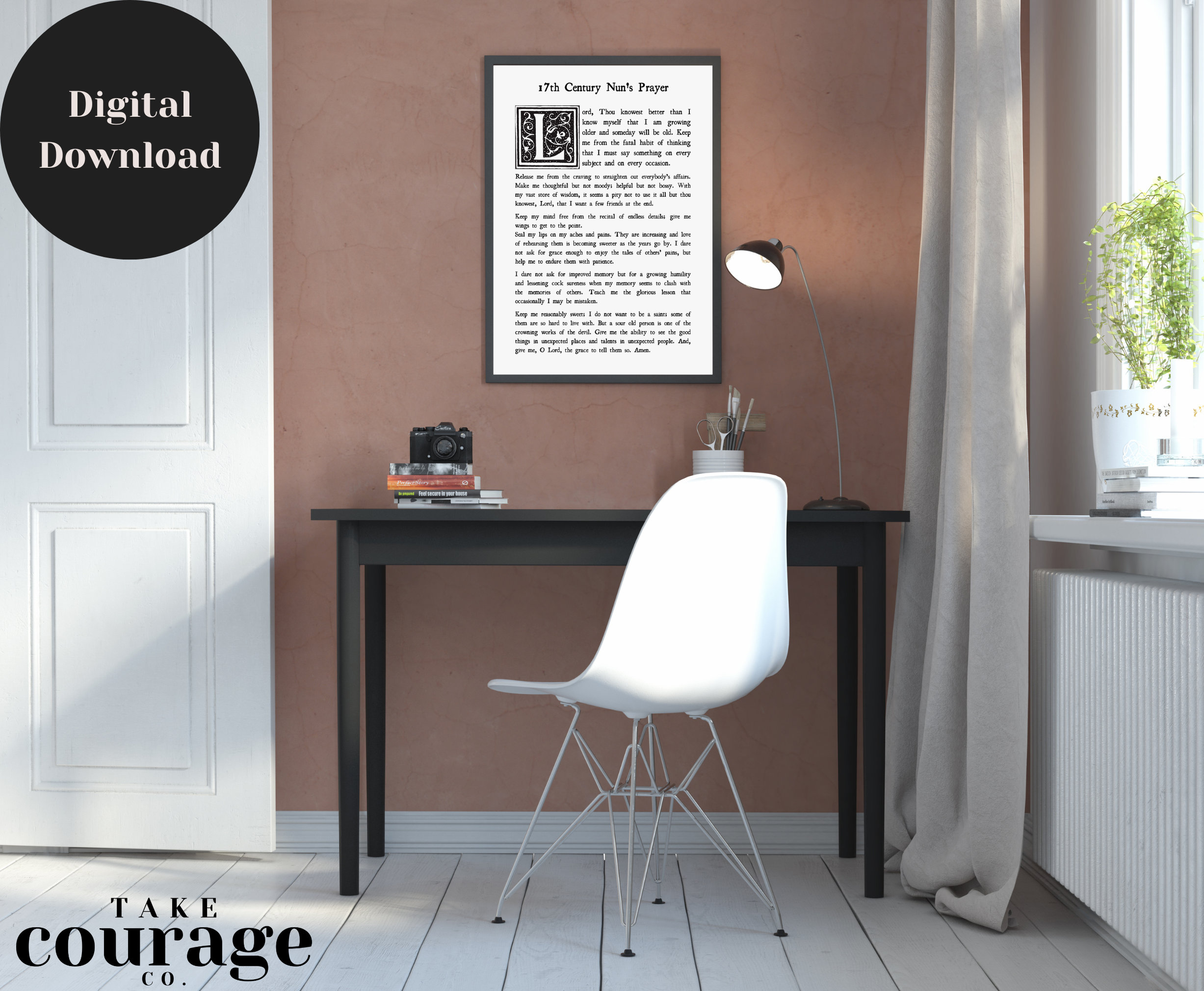 17th Century Nuns Prayer Christian Wall Art Print - Etsy