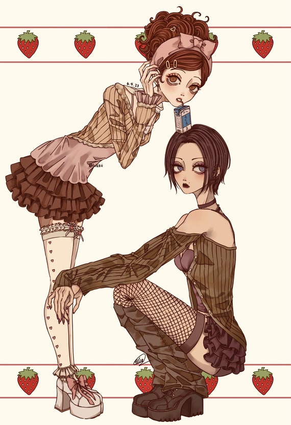 Nana and Hachi Original Matte Anime Art Print