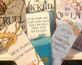 The Cruel Prince Bookmarks with Quotes
