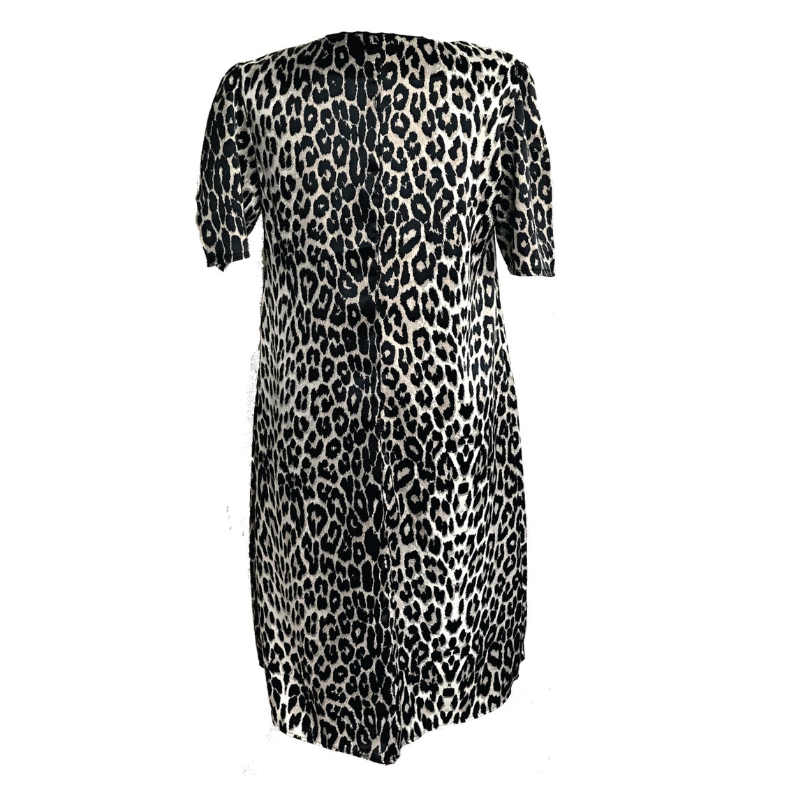 Satin Leopard Dress | Etsy