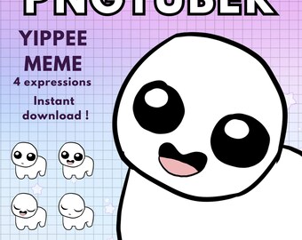 Pngtuber Meme YIPPEE 4x Funny png tuber premade edition for twitch vtubers and content creators ! Discord Youtube Tiktok