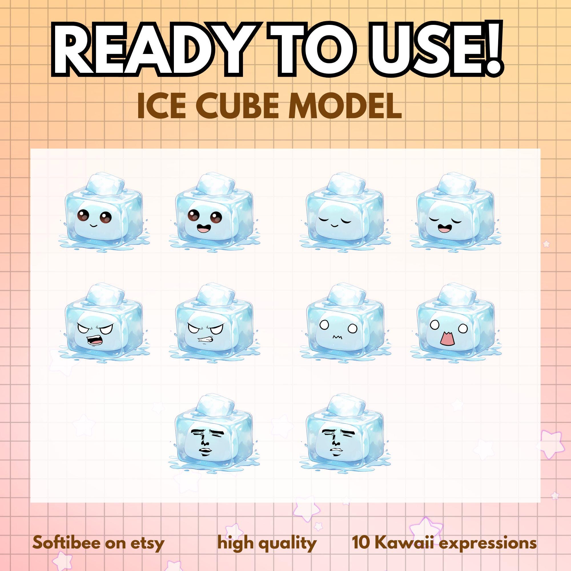 Vtuber Ice Cube for Twitch | Cube 10x Reactive Pngtuber Ice Cube ...