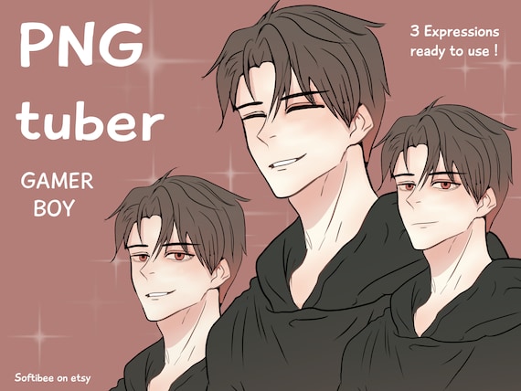 Pngtuber male! 3x handsome male png tuber for twitch pngtuber boy vtubers, pngtuber premade & vtuber male model ! veadotube Discord TikTok