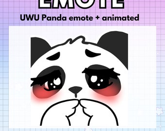 Uwu Animated Emote Panda Kawaii ! Animated Twitch Panda Emotes Single Chibi cute animated emote - for twitch discord youtube gaming