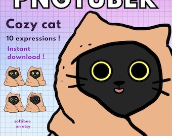 Pngtuber Cat Vtuber model ! 10x Black Cat Png tuber model Youtube Twitch overlay for Gaming | Furry Vtuber giftuber